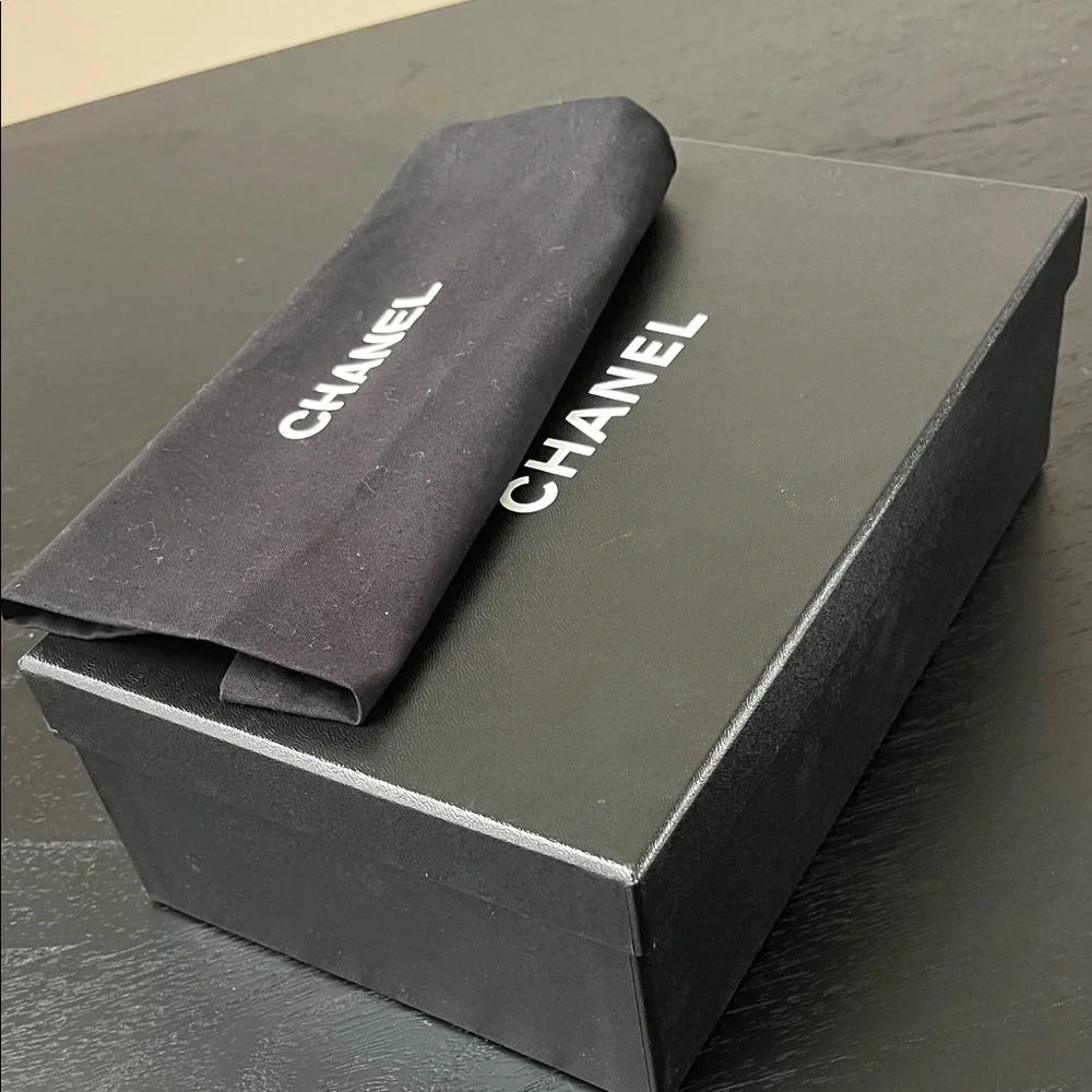 Chanel Black Box with Logo Dust Bag
